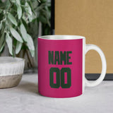 Custom Pink Dark Green Mug