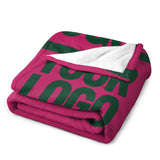Custom Pink Green Blanket