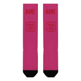 Custom Pink Red Knee-High Sock