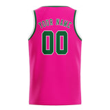 Custom Pink & Green Colors Design Sports Basketball Jersey