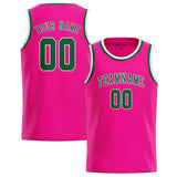 Custom Pink & Green Colors Design Sports Basketball Jersey