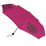 Custom Pink Dark Green Automatic Umbrella