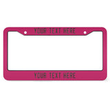 Custom Pink Dark Green License Plate Frame