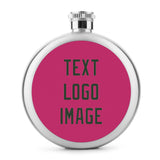 Custom Pink Dark Green Hip Flask