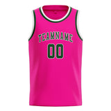 Custom Pink & Dark Green Colors Design Sports Basketball Jersey