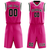Custom Pink Dark Green Basketball Set