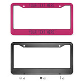 Custom Pink Purple License Plate Frame