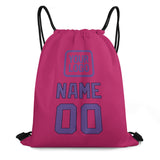 Custom Pink Light Purple Drawstring Bag