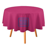Custom Pink Light Purple Round Table Cloth