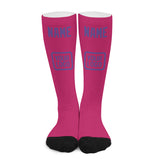 Custom Pink Light Purple Knee-High Sock