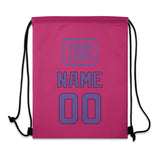 Custom Pink Light Purple Drawstring Bag