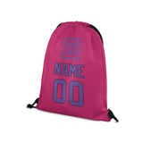Custom Pink Light Purple Drawstring Bag