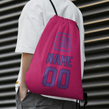 Custom Pink Light Purple Drawstring Bag