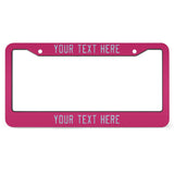 Custom Pink Light Blue License Plate Frame