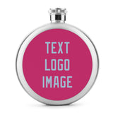 Custom Pink Light Blue Hip Flask
