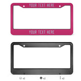 Custom Pink Light Blue License Plate Frame