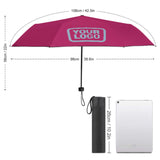 Custom Pink Light Blue Automatic Umbrella