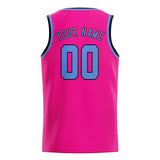 Custom Pink & Light Blue Colors Design Sports Basketball Jersey