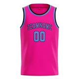 Custom Pink & Light Blue Colors Design Sports Basketball Jersey