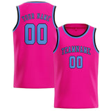 Custom Pink & Light Blue Colors Design Sports Basketball Jersey