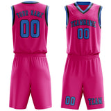 Custom Pink Light Blue Basketball Set