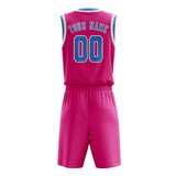 Custom Pink Light Blue Basketball Set