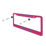 Custom Pink Sky Blue License Plate Frame