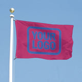 Custom Pink Sky Blue Flag