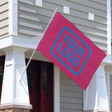 Custom Pink Sky Blue Flag