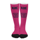 Custom Pink Navy Knee-High Sock