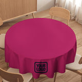 Custom Pink Navy Round Table Cloth