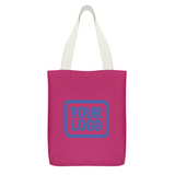 Custom Pink Navy Canvas Tote Bag