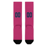 Custom Pink Navy Knee-High Sock