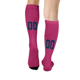 Custom Pink Navy Knee-High Sock