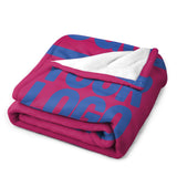 Custom Pink Sky Blue Blanket