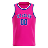 Custom Pink & Sky Blue Colors Design Sports Basketball Jersey