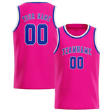 Custom Pink & Sky Blue Colors Design Sports Basketball Jersey
