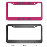 Custom Pink Blue License Plate Frame
