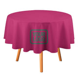 Custom Pink Blue Green Round Table Cloth
