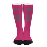 Custom Pink Blue Green Knee-High Sock