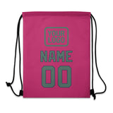 Custom Pink Blue Green Drawstring Bag