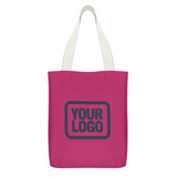 Custom Pink Blue Green Canvas Tote Bag