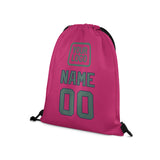 Custom Pink Blue Green Drawstring Bag