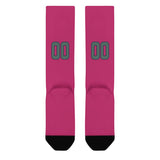 Custom Pink Blue Green Knee-High Sock