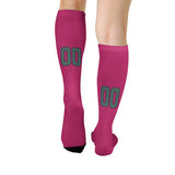 Custom Pink Blue Green Knee-High Sock