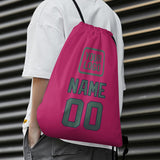 Custom Pink Blue Green Drawstring Bag