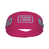Custom Pink Light Blue Sports headband