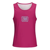Custom Pink Light Blue Men's Tank Top