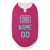 Custom Pink Light Blue Pet Vest