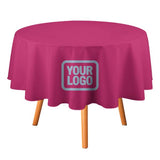 Custom Pink Light Blue Round Table Cloth